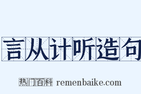 言从计听造句是什么意思的图片